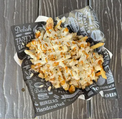Buffalo Chicken Queso Fries
