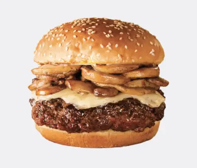 "The Claremont Hotel" Mushroom Swiss Burger