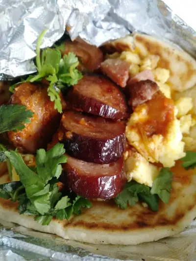 Smoked Pork Brisket Salt-Toasted Gyro “Bahn-mi-ro”