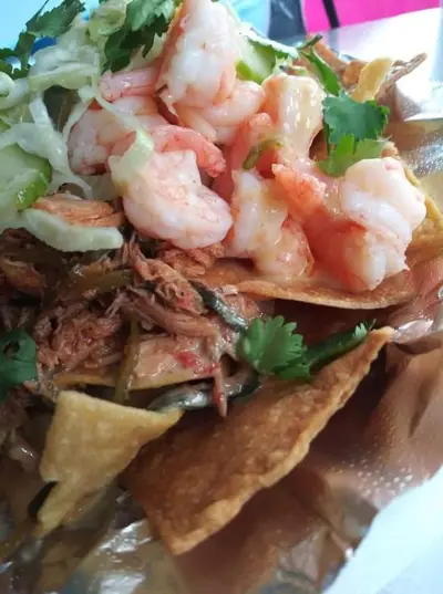 Vegetarian Greek Nachos with Texas Queso