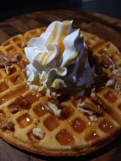 Sea Salted Caramel Pecan Waffle