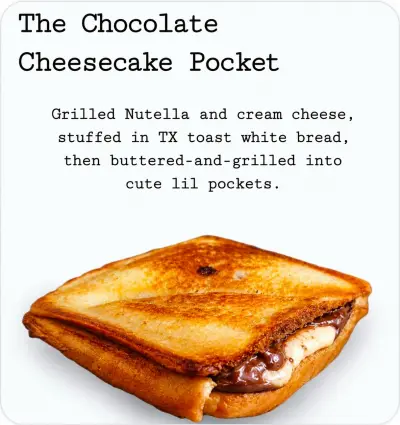 Chocolate Cheesecake Pocket