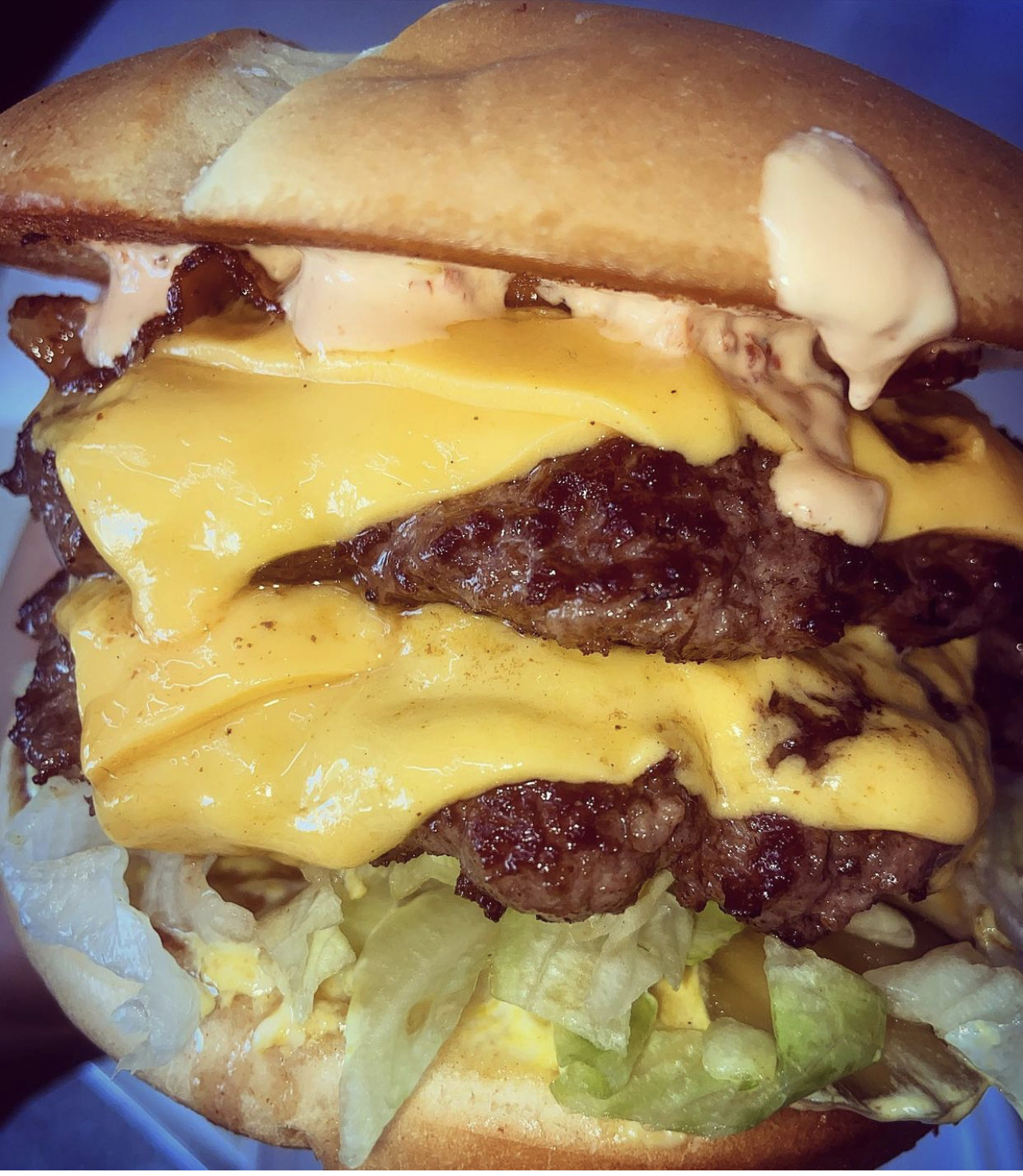 Double meat cheeseburger