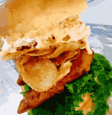 The Loaded Burger - Fish and Chip Sandwich