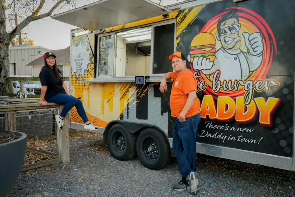 Mary Ann and Hector Cordero - owner of The Burger Daddy