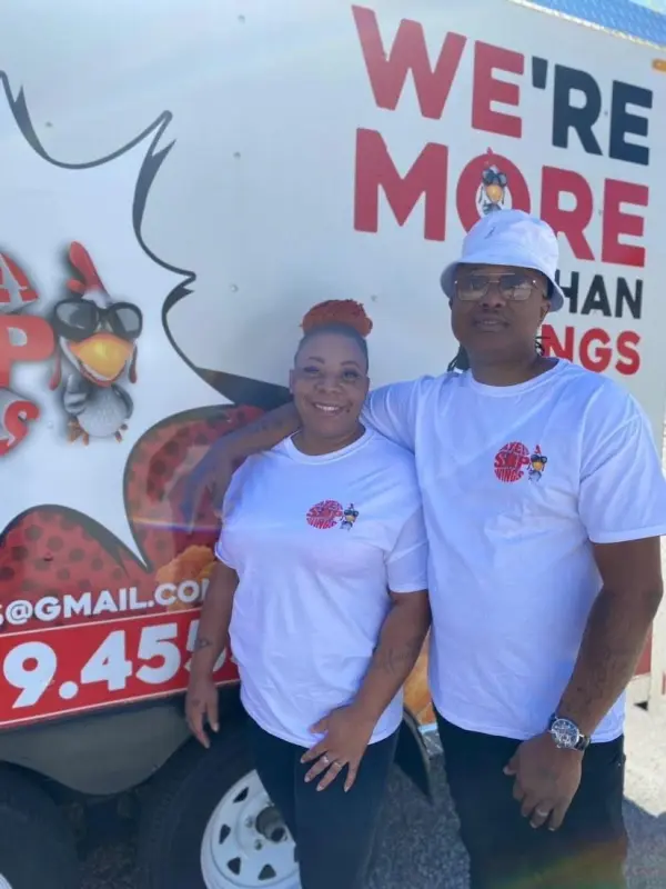 George & Tiffani Milsap - owner of Aye Sap Wings