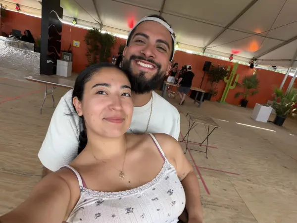 Pedro and Nina - owner of Sandy Chai